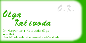 olga kalivoda business card